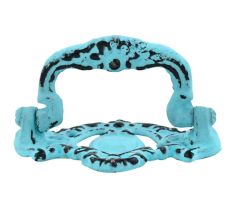 Turquoise Crown Distressed Iron Pull Cabinet Handles
